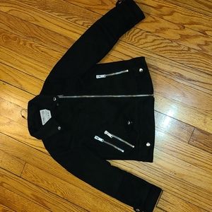 Zara kids black suede jacket